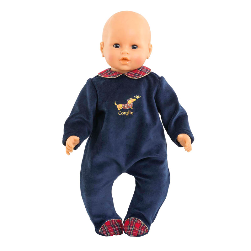 Afbeelding laden in galerijviewer, Corolle poppen pyjama - marineblauw - poppenkleding 42cm.
