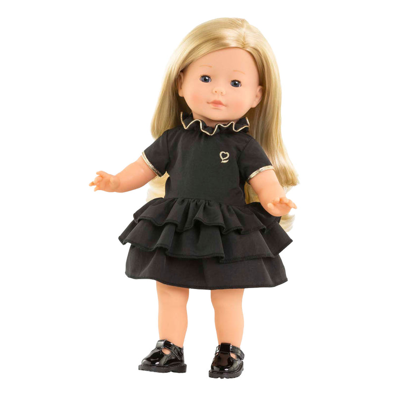 Afbeelding laden in galerijviewer, Corolle zwarte jurk voor babypop, 36cm
