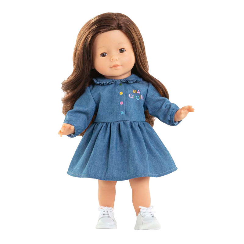 Afbeelding laden in galerijviewer, Corolle spijkerjurkje voor babypop, 36cm
