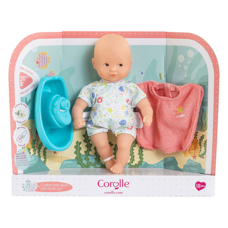 Afbeelding laden in galerijviewer, Corolle – mini badset – badpop 20 cm – cape en bootje
