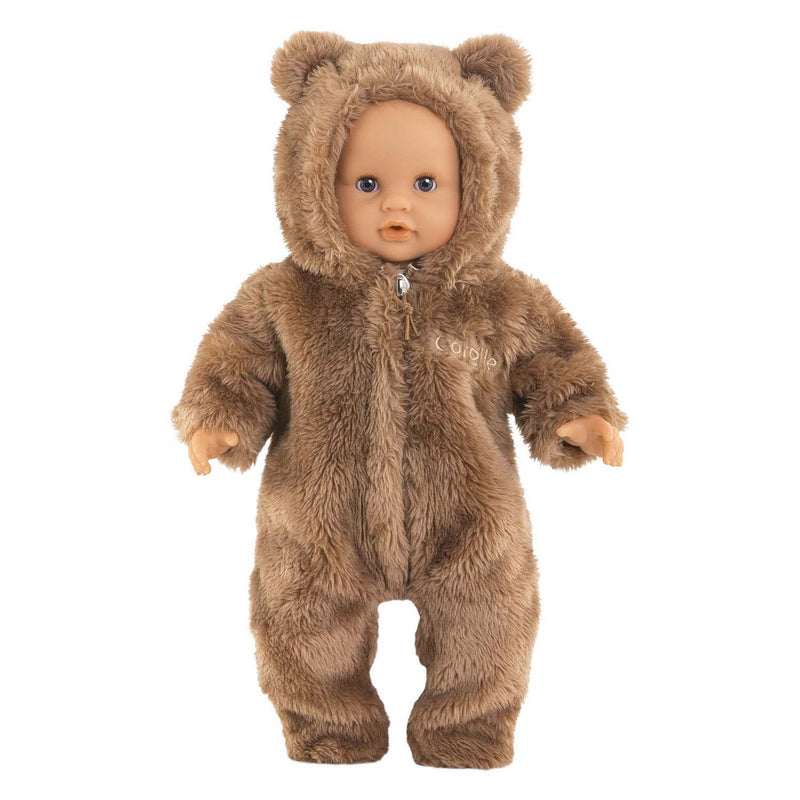 Afbeelding laden in galerijviewer, Corolle poppenkostuum beren onesie bruin - 30cm poppen kleding. m
