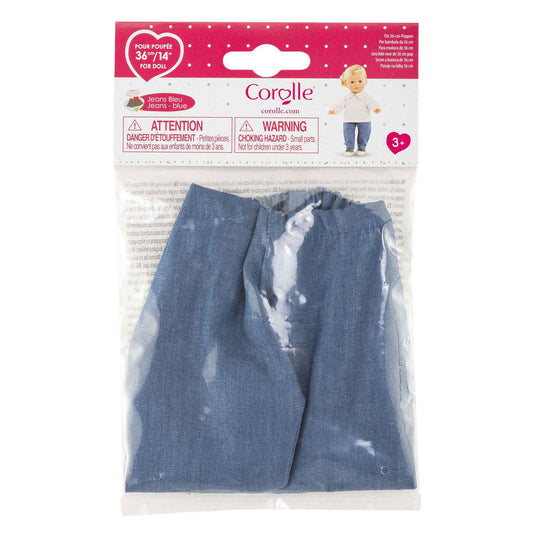 Corolle poppenjeans blauw - kleding voor pop 36cm denim look.
