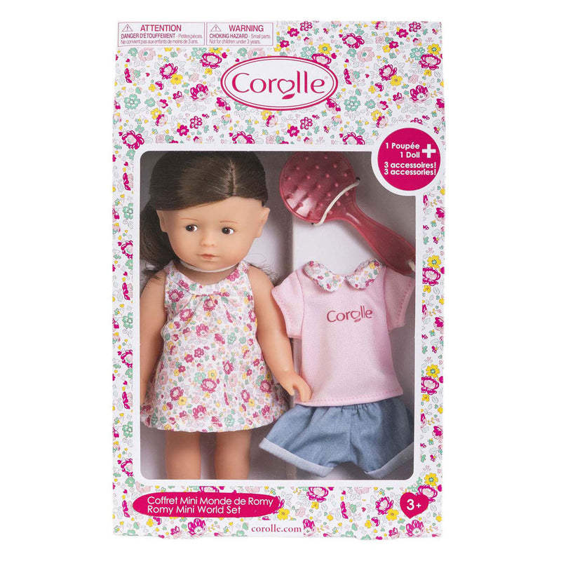 Afbeelding laden in galerijviewer, Corolle mini babypop romy met 3 accessoires - 20cm
