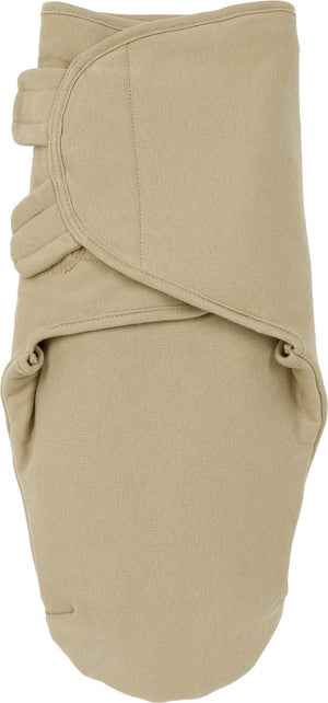 Meyco baby uni swaddle inbakerdoek gevoerd - sand - 0-3 maanden - 2.0 tog