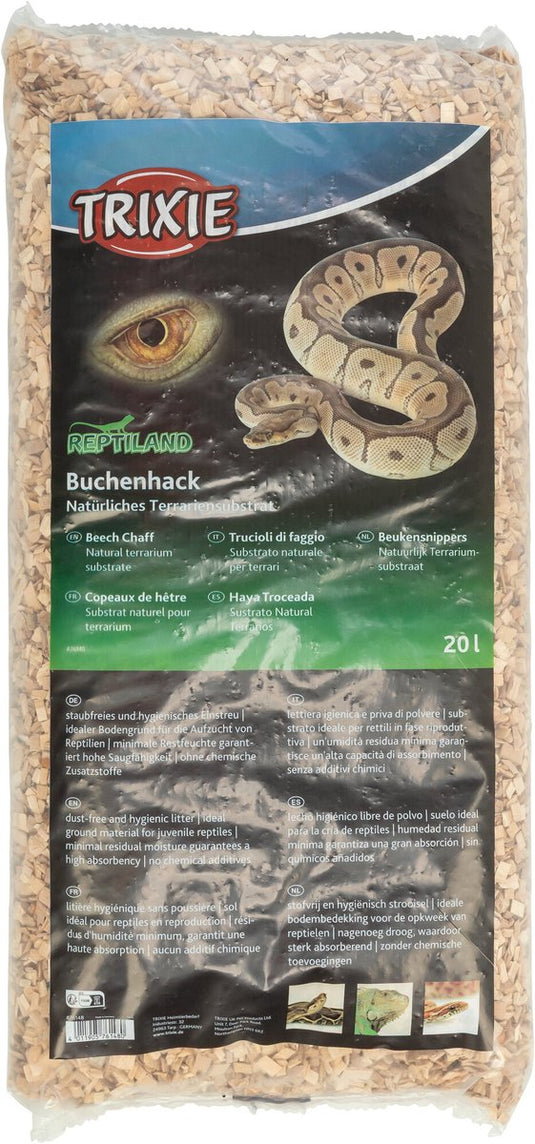 Trixie beukensnippers - stofvrij terrariumsubstraat - 20 ltr, hygiënisch en absorberend