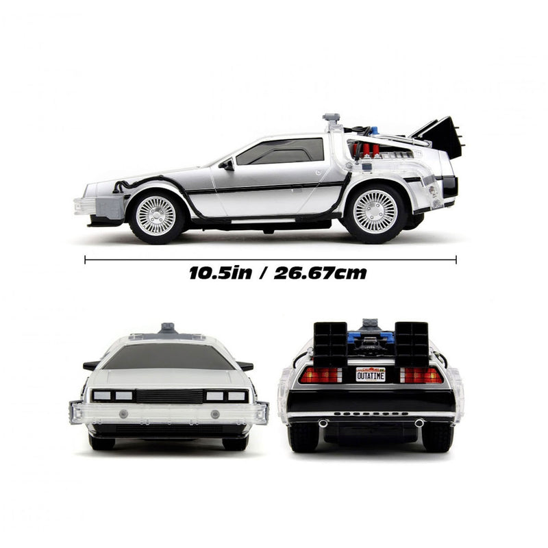 Afbeelding laden in galerijviewer, Jada toys jada bestuurbare auto back to the future rc time machine 1:16
