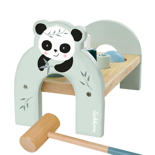 Eichhorn houten speelgoed hamerbank panda - educatief kinderspeelgoed.