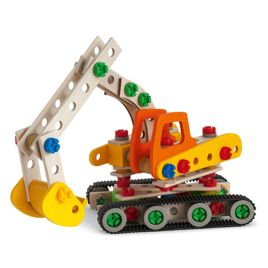Eichhorn constructor rupsgraafmachine bouwspeelgoed 170-delig fsc hout.