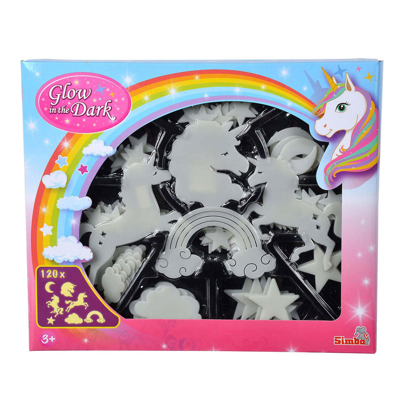 Afbeelding laden in galerijviewer, Simba Glow in the Dark Eenhoorn Set 120dlg.
