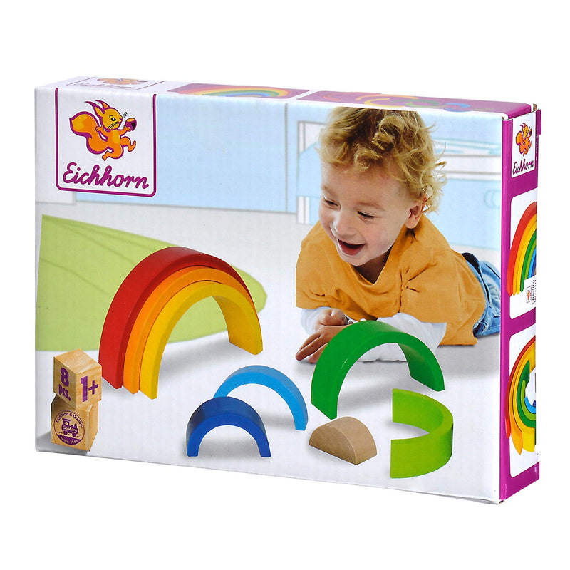 Afbeelding laden in galerijviewer, Eichhorn houten stapelregenboog, 8dlg.

