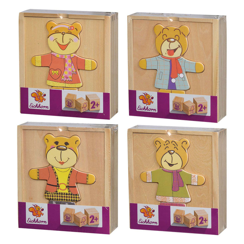 Afbeelding laden in galerijviewer, Eichhorn houten puzzel beer, 20st.
