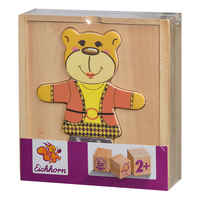 Afbeelding laden in galerijviewer, Eichhorn houten puzzel beer, 20st.
