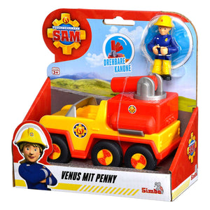 Simba brandweerman sam venus brandweerauto speelgoed met jenny figuur.