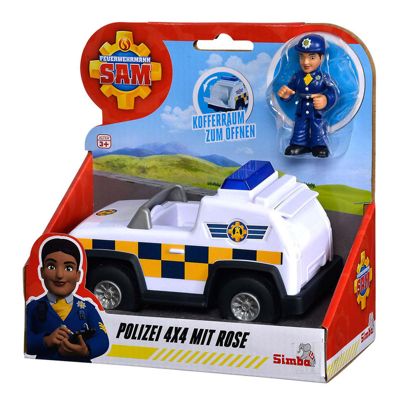 Afbeelding laden in galerijviewer, Simba brandweerman sam politie 4x4 jeep speelgoedauto met figuur.
