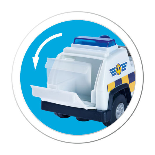 Simba brandweerman sam politie 4x4 jeep speelgoedauto met figuur.