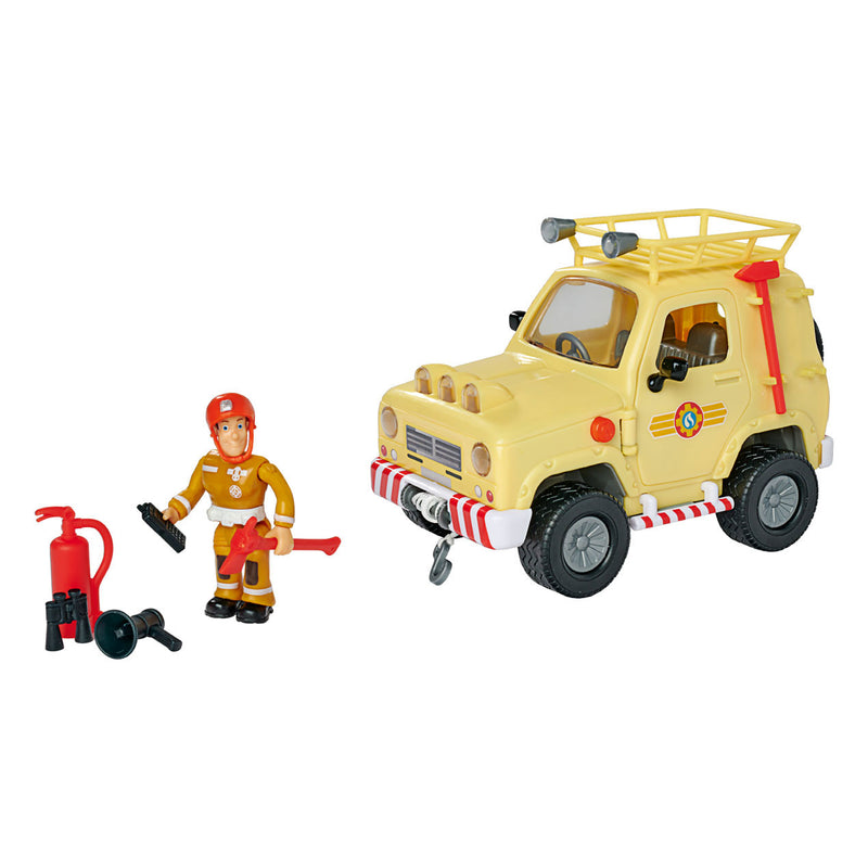 Afbeelding laden in galerijviewer, Simba brandweerman sam mountain 4x4 jeep met figuur
