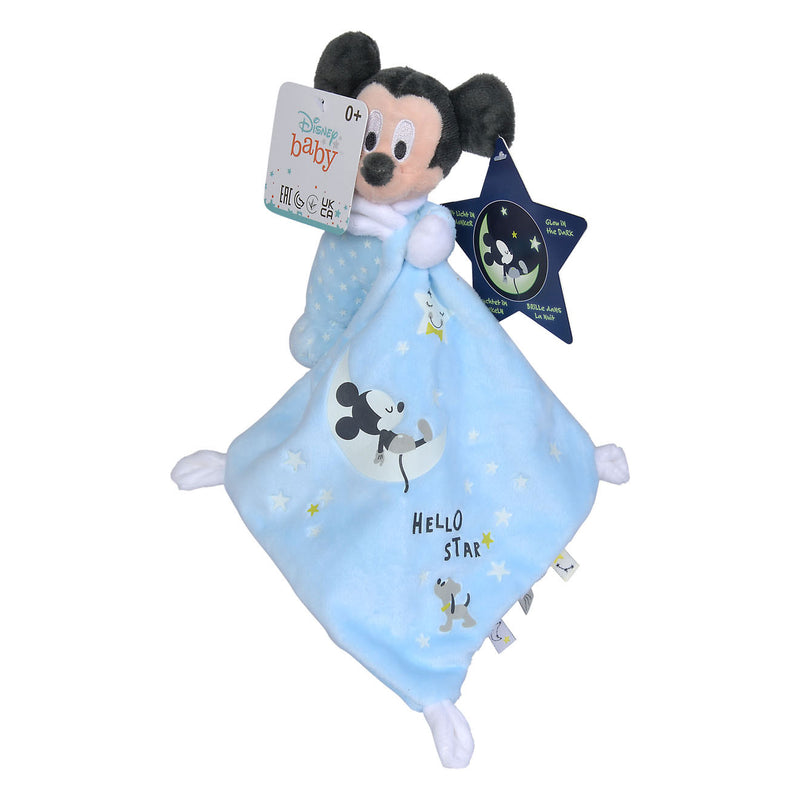 Afbeelding laden in galerijviewer, Simba disney mickey mouse glow in the dark doudou starry knuffeldoek
