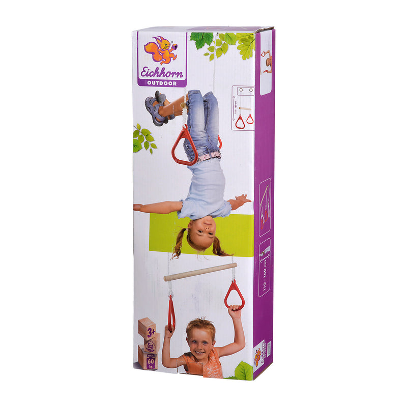 Afbeelding laden in galerijviewer, Simba houten turnringen outdoor set - verstelbare trapeze - eichhorn.
