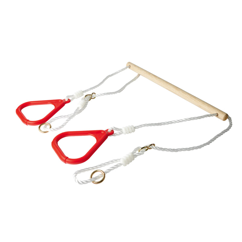 Afbeelding laden in galerijviewer, Simba houten turnringen outdoor set - verstelbare trapeze - eichhorn.
