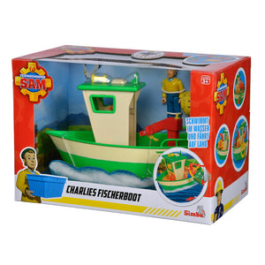 Simba brandweerman sam charlies vissersboot met figuur