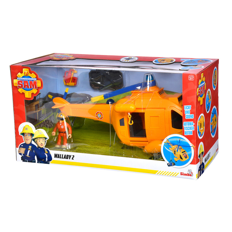 Afbeelding laden in galerijviewer, Simba brandweerman sam wallaby 2 helikopter mef figuur
