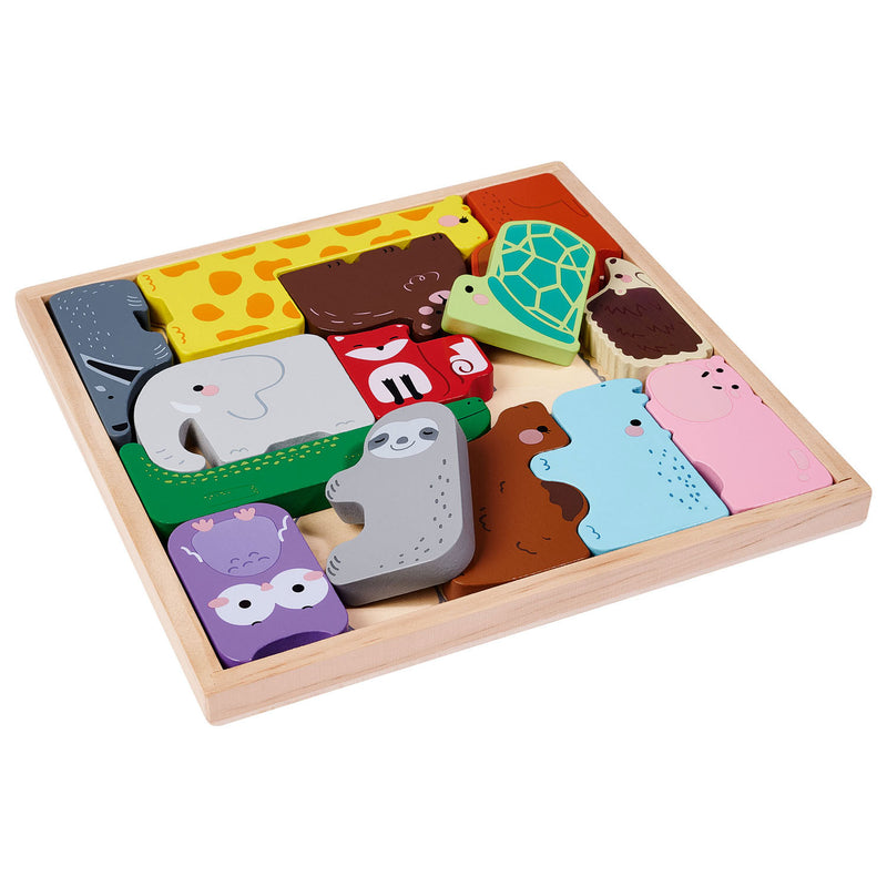 Afbeelding laden in galerijviewer, Eichhorn houten dieren vormen in houten box, 14dlg.
