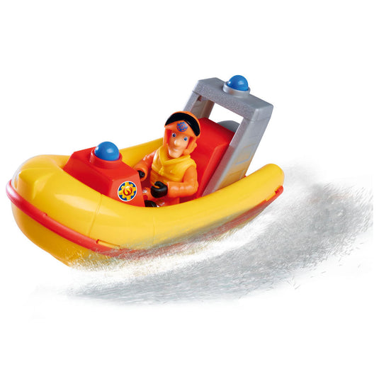 Simba brandweerman sam reddingsboot met speelfiguur elvis