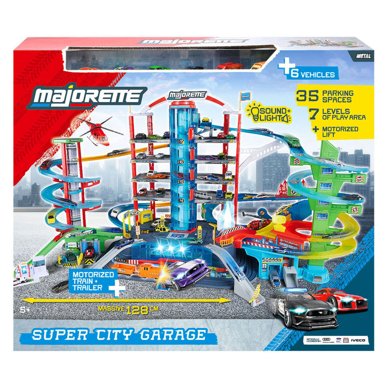 Afbeelding laden in galerijviewer, Majorette super city garage - met 6 voertuigen
