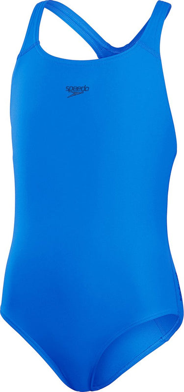 Speedo endurance+ medalist meisjes sportbadpak - kleurvast badpak meisjes - chloorbestendig zwempak meisjes - sportbadpak kids met medalist-rug - blauw - maat 164