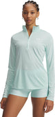 Under armour tech 1 2 zip- twist-grn dames sporttrui - refresh mint - wit xl