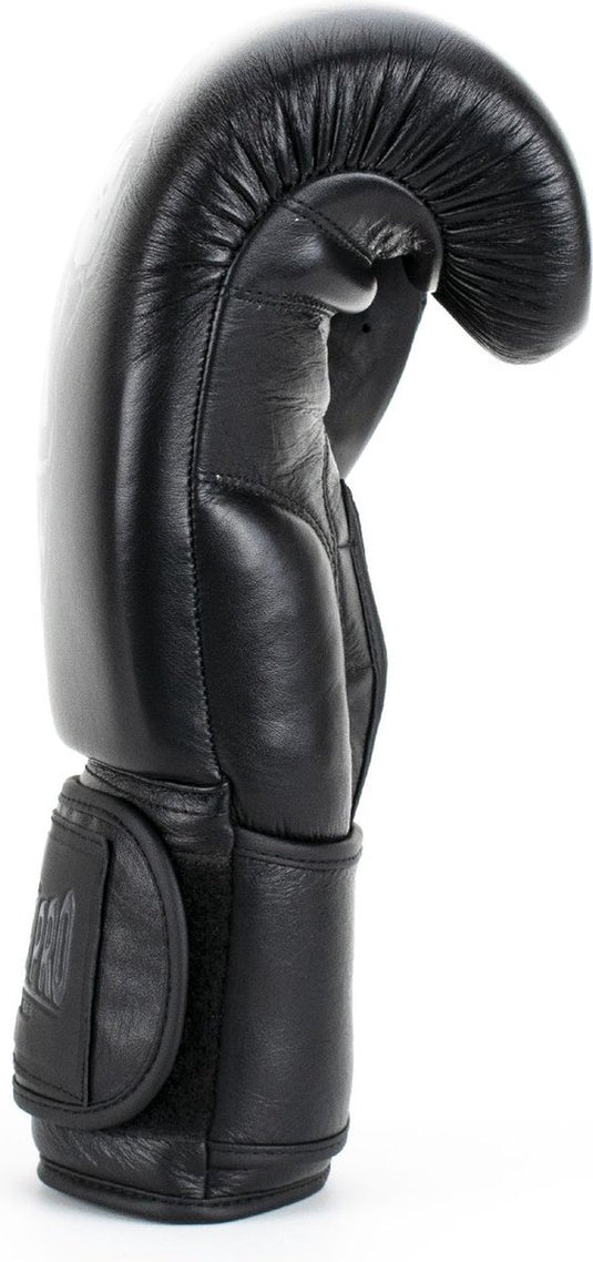 Super pro combat gear legend lederen (kick)bokshandschoenen zwart 18oz