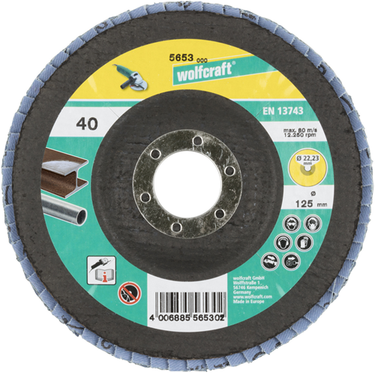 Wolfcraft slijplamellenschijf | ø125mm | 40 | 1 stuk - 5653000