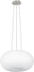 Eglo optica - hanglamp - 2 lichts - ø445mm. - nikkel-mat - wit