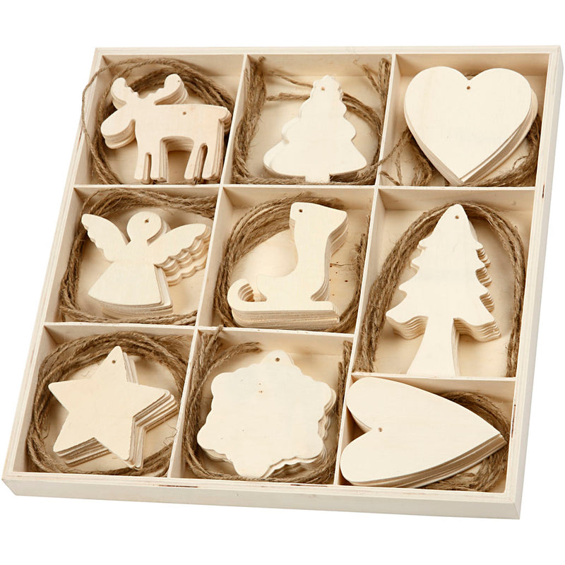 Afbeelding laden in galerijviewer, Https: www.cchobby.nl houten-decoraties-kerst-afm-7-8-cm-72-stuk-1-doos
