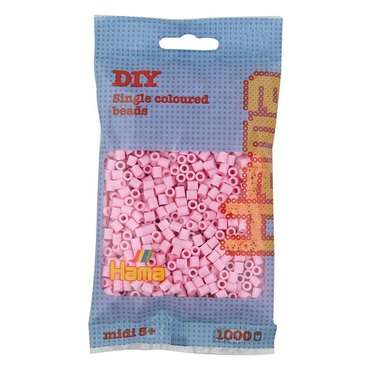 Hama midi strijkkralen - pastel roze (95), 1000st.