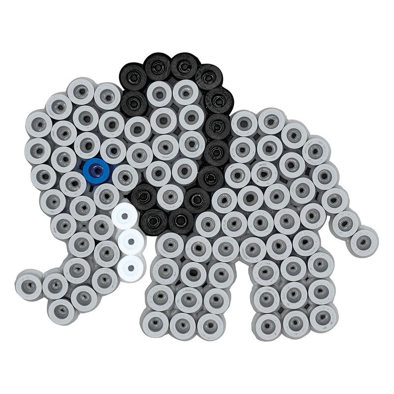 Afbeelding laden in galerijviewer, Hama strijkkralenbordjes maxi - creatieve dierenpret leeuw olifant.
