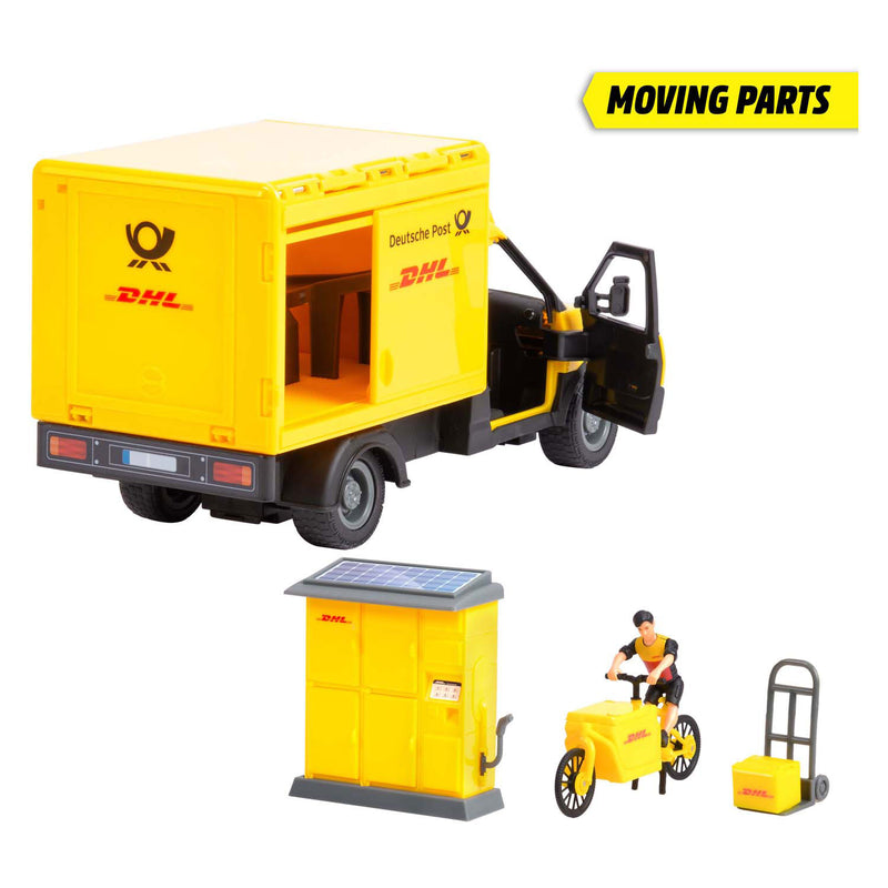 Afbeelding laden in galerijviewer, Dickie toys - bestelwagen dhl - postfiets - leveringen
