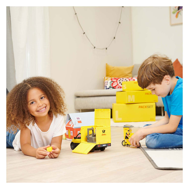 Afbeelding laden in galerijviewer, Dickie toys - bestelwagen dhl - postfiets - leveringen
