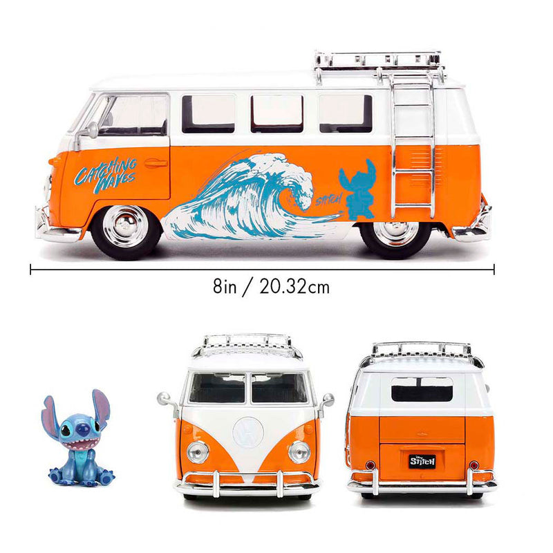 Afbeelding laden in galerijviewer, Jada toys - stitch 1961 vw bus 1:24 - 9336340314r01
