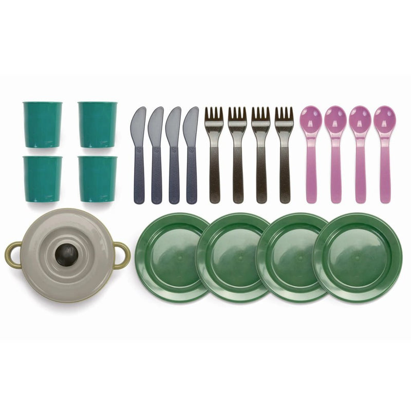 Afbeelding laden in galerijviewer, Dantoy speelgoed servies green bean - duurzaam eetservies 22-delig.
