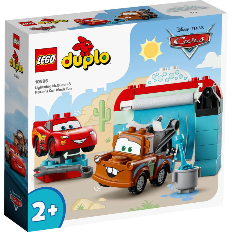 Afbeelding laden in galerijviewer, Lego Duplo Duplo 10996 Disney Bliksem McQueen + Takel Wasstraat
