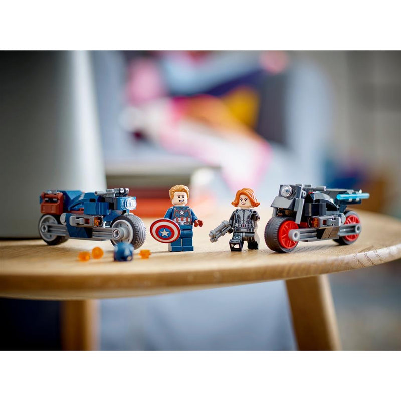 Afbeelding laden in galerijviewer, Lego Marvel 76260 Captain America en Black Widow Motoren
