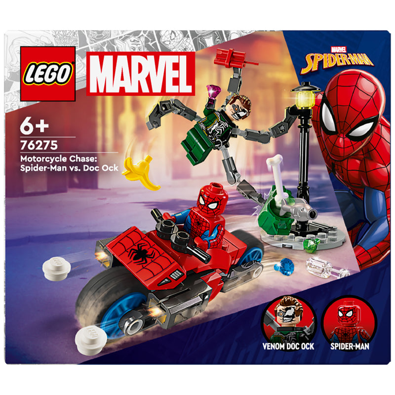 Afbeelding laden in galerijviewer, Lego LEGO Super Heroes 76275 Motorachtervolging: Spider-Man vs. Doc Ock
