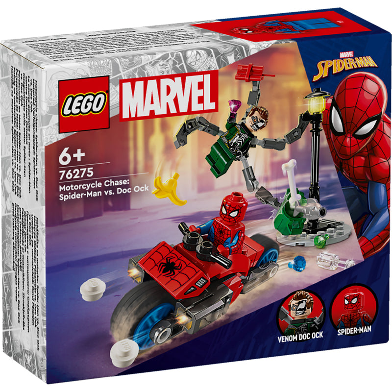 Afbeelding laden in galerijviewer, Lego LEGO Super Heroes 76275 Motorachtervolging: Spider-Man vs. Doc Ock
