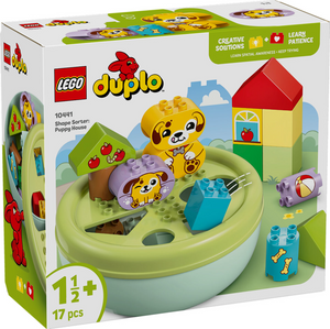 Lego duplo vormenstoof: puppyhuis educatief dieren speelgoed voor kinderen 10441