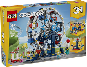 Lego creator 3in1 klassiek reuzenrad, ufo-attractie en zweefmolen speelgoed voor kinderen 31389