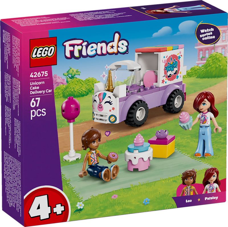 Afbeelding laden in galerijviewer, Lego friends eenhoorn taartenbezorgauto
