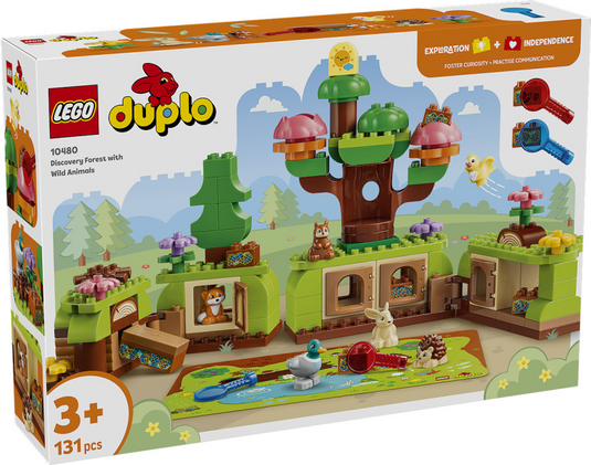 Lego duplo ontdekkingsbos met wilde dieren speelgoed voor kinderen en kinderkamer decoratie 10480