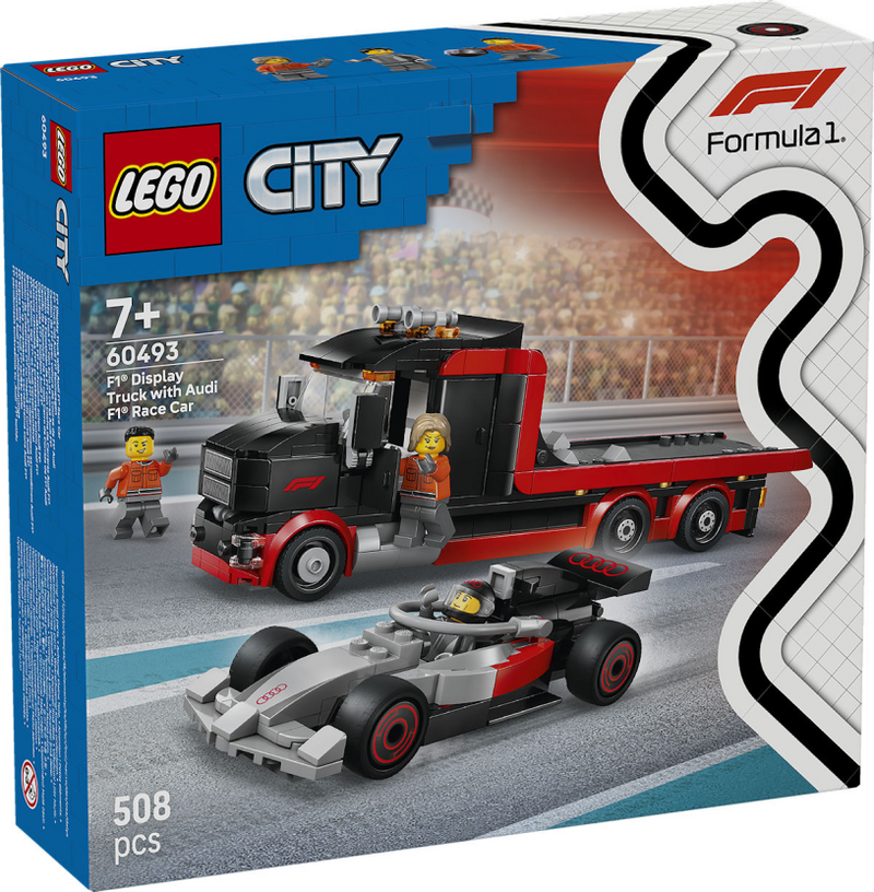 Afbeelding laden in galerijviewer, Lego ® city f1® displaytruck met audi f1® racewagen - 60493
