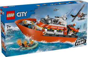 Lego city kustwacht reddingsboot met helikopter